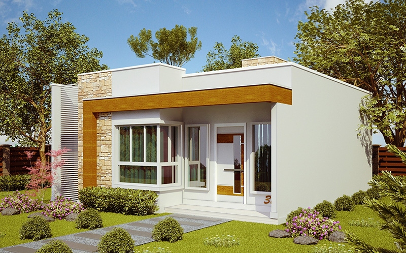 Casa natal estilo moderno para casa pequena com 3 for Casa moderna 80 mts